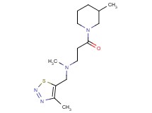 N-methyl-3-(3-methylpiperidin-1-yl)-N-[(4-methyl-1,2,3-thiadiazol-5-yl)methyl]-3-oxopropan-1-amine