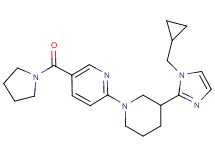 2-{3-[1-(cyclopropylmethyl)-1H-imidazol-2-yl]piperidin-1-yl}-5-(pyrrolidin-1-ylcarbonyl)pyridine