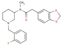 2-(1,3-benzodioxol-5-yl)-N-[1-(2-fluorobenzyl)-3-piperidinyl]-N-methylacetamide