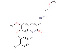 6,7-dimethoxy-3-{[(3-methoxypropyl)amino]methyl}-1-(4-methylbenzyl)-2(1H)-quinolinone