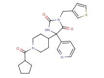 5-[1-(cyclopentylcarbonyl)-4-piperidinyl]-5-(3-pyridinyl)-3-(3-thienylmethyl)-2,4-imidazolidinedione