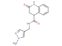 N-[(1-methyl-1H-pyrazol-4-yl)methyl]-2-oxo-1,2,3,4-tetrahydro-4-quinolinecarboxamide