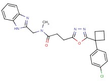 N-(1H-benzimidazol-2-ylmethyl)-3-{5-[1-(4-chlorophenyl)cyclobutyl]-1,3,4-oxadiazol-2-yl}-N-methylpropanamide