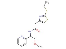 2-[2-(ethylthio)-1,3-thiazol-4-yl]-N-(2-methoxy-1-pyridin-2-ylethyl)acetamide