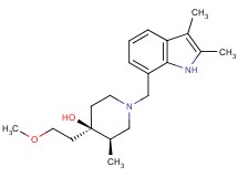 (3R*,4R*)-1-[(2,3-dimethyl-1H-indol-7-yl)methyl]-4-(2-methoxyethyl)-3-methylpiperidin-4-ol