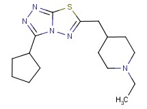 3-cyclopentyl-6-[(1-ethylpiperidin-4-yl)methyl][1,2,4]triazolo[3,4-b][1,3,4]thiadiazole