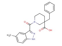 3-benzyl-1-[(5-methyl-1H-indazol-3-yl)carbonyl]piperidine-3-carboxylic acid