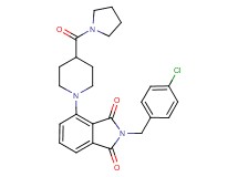 2-(4-chlorobenzyl)-4-[4-(1-pyrrolidinylcarbonyl)-1-piperidinyl]-1H-isoindole-1,3(2H)-dione