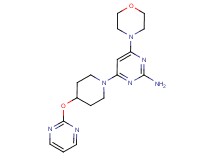 4-morpholin-4-yl-6-[4-(pyrimidin-2-yloxy)piperidin-1-yl]pyrimidin-2-amine