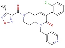 3-(2-chlorophenyl)-6-[(4-methyl-1,2,5-oxadiazol-3-yl)carbonyl]-1-(4-pyridinylmethyl)-5,6,7,8-tetrahydro-1,6-naphthyridin-2(1H)-one