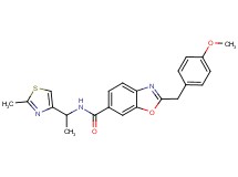 2-(4-methoxybenzyl)-N-[1-(2-methyl-1,3-thiazol-4-yl)ethyl]-1,3-benzoxazole-6-carboxamide