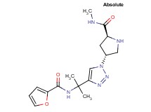 (4R)-4-{4-[1-(2-furoylamino)-1-methylethyl]-1H-1,2,3-triazol-1-yl}-N-methyl-L-prolinamide