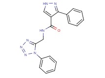 3-phenyl-N-[(1-phenyl-1H-tetrazol-5-yl)methyl]-1H-pyrazole-4-carboxamide