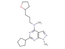 6-cyclopentyl-N,1-dimethyl-N-[3-(tetrahydrofuran-2-yl)propyl]-1H-pyrazolo[3,4-d]pyrimidin-4-amine