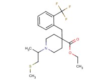 ethyl 1-[1-methyl-2-(methylthio)ethyl]-4-[2-(trifluoromethyl)benzyl]-4-piperidinecarboxylate