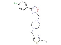 1-{[3-(4-chlorophenyl)-1,2,4-oxadiazol-5-yl]methyl}-4-[(2-methyl-1,3-thiazol-4-yl)methyl]piperazine