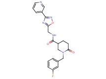 1-(3-fluorobenzyl)-6-oxo-N-{[3-(3-pyridinyl)-1,2,4-oxadiazol-5-yl]methyl}-3-piperidinecarboxamide
