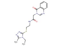 N-{2-[(4-ethyl-5-methyl-4H-1,2,4-triazol-3-yl)thio]ethyl}-2-(4-oxo-3(4H)-quinazolinyl)acetamide