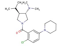 (3S*,4R*)-1-(2-chloro-5-piperidin-1-ylbenzoyl)-4-isopropyl-N,N-dimethylpyrrolidin-3-amine