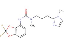N'-(2,2-difluoro-1,3-benzodioxol-4-yl)-N-methyl-N-[3-(1-methyl-1H-imidazol-2-yl)propyl]urea