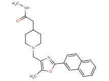 N-methyl-2-(1-{[5-methyl-2-(2-naphthyl)-1,3-oxazol-4-yl]methyl}piperidin-4-yl)acetamide