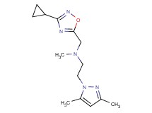 N-[(3-cyclopropyl-1,2,4-oxadiazol-5-yl)methyl]-2-(3,5-dimethyl-1H-pyrazol-1-yl)-N-methylethanamine