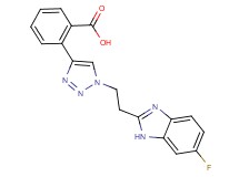 2-{1-[2-(6-fluoro-1H-benzimidazol-2-yl)ethyl]-1H-1,2,3-triazol-4-yl}benzoic acid