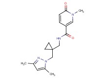 N-({1-[(3,5-dimethyl-1H-pyrazol-1-yl)methyl]cyclopropyl}methyl)-1-methyl-6-oxo-1,6-dihydropyridine-3-carboxamide