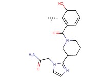 2-{2-[1-(3-hydroxy-2-methylbenzoyl)piperidin-3-yl]-1H-imidazol-1-yl}acetamide