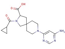 8-(6-amino-4-pyrimidinyl)-2-(cyclopropylcarbonyl)-2,8-diazaspiro[4.5]decane-3-carboxylic acid
