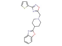 2-(1-{[3-(2-thienyl)-1,2,4-oxadiazol-5-yl]methyl}-4-piperidinyl)-1,3-benzoxazole