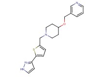 3-{[(1-{[5-(1H-pyrazol-3-yl)-2-thienyl]methyl}-4-piperidinyl)oxy]methyl}pyridine