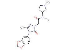 2-[4-(1,3-benzodioxol-5-yl)-3-methyl-5-oxo-4,5-dihydro-1H-1,2,4-triazol-1-yl]-N-methyl-N-(1-methyl-3-pyrrolidinyl)acetamide
