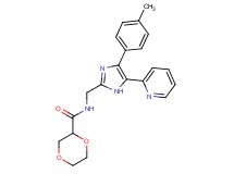 N-{[4-(4-methylphenyl)-5-pyridin-2-yl-1H-imidazol-2-yl]methyl}-1,4-dioxane-2-carboxamide