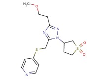 4-({[1-(1,1-dioxidotetrahydro-3-thienyl)-3-(2-methoxyethyl)-1H-1,2,4-triazol-5-yl]methyl}thio)pyridine