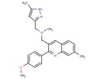 1-[2-(4-methoxyphenyl)-7-methyl-3-quinolinyl]-N-methyl-N-[(5-methyl-1H-pyrazol-3-yl)methyl]methanamine