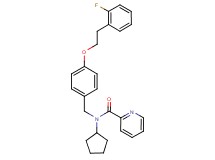 N-cyclopentyl-N-{4-[2-(2-fluorophenyl)ethoxy]benzyl}-2-pyridinecarboxamide