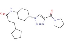 3-cyclopentyl-N-{cis-4-[4-(1-pyrrolidinylcarbonyl)-1H-1,2,3-triazol-1-yl]cyclohexyl}propanamide