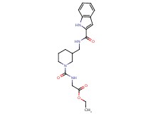 ethyl N-[(3-{[(1H-indol-2-ylcarbonyl)amino]methyl}-1-piperidinyl)carbonyl]glycinate