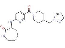 (3S)-3-[(5-{[4-(1H-pyrazol-1-ylmethyl)-1-piperidinyl]carbonyl}-2-pyridinyl)amino]-2-azepanone