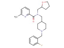 N-{[1-(2-fluorobenzyl)-4-piperidinyl]methyl}-6-methyl-N-(tetrahydro-2-furanylmethyl)-2-pyridinecarboxamide