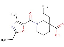 1-[(2-ethyl-4-methyl-1,3-oxazol-5-yl)carbonyl]-3-propyl-3-piperidinecarboxylic acid