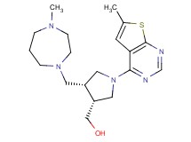 [(3R*,4R*)-4-[(4-methyl-1,4-diazepan-1-yl)methyl]-1-(6-methylthieno[2,3-d]pyrimidin-4-yl)pyrrolidin-3-yl]methanol
