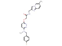 2-({6-[(4-fluorobenzyl)(methyl)amino]-3-pyridazinyl}oxy)-N-[(6-methylimidazo[1,2-a]pyridin-2-yl)methyl]acetamide