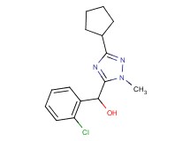 (2-chlorophenyl)(3-cyclopentyl-1-methyl-1H-1,2,4-triazol-5-yl)methanol