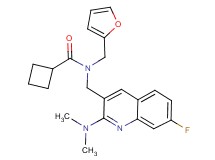 N-{[2-(dimethylamino)-7-fluoro-3-quinolinyl]methyl}-N-(2-furylmethyl)cyclobutanecarboxamide