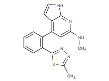 N-methyl-4-[2-(5-methyl-1,3,4-thiadiazol-2-yl)phenyl]-1H-pyrrolo[2,3-b]pyridin-6-amine