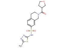 N-(5-methyl-1,3,4-thiadiazol-2-yl)-2-(tetrahydrofuran-3-ylcarbonyl)-1,2,3,4-tetrahydroisoquinoline-7-sulfonamide