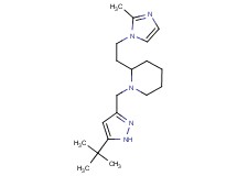 1-[(5-tert-butyl-1H-pyrazol-3-yl)methyl]-2-[2-(2-methyl-1H-imidazol-1-yl)ethyl]piperidine