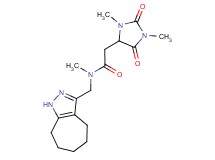 2-(1,3-dimethyl-2,5-dioxo-4-imidazolidinyl)-N-(1,4,5,6,7,8-hexahydrocyclohepta[c]pyrazol-3-ylmethyl)-N-methylacetamide